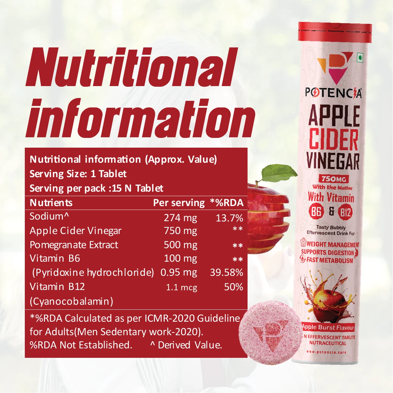 ( Pack of 6 Tubes ) Apple Cider Vinegar