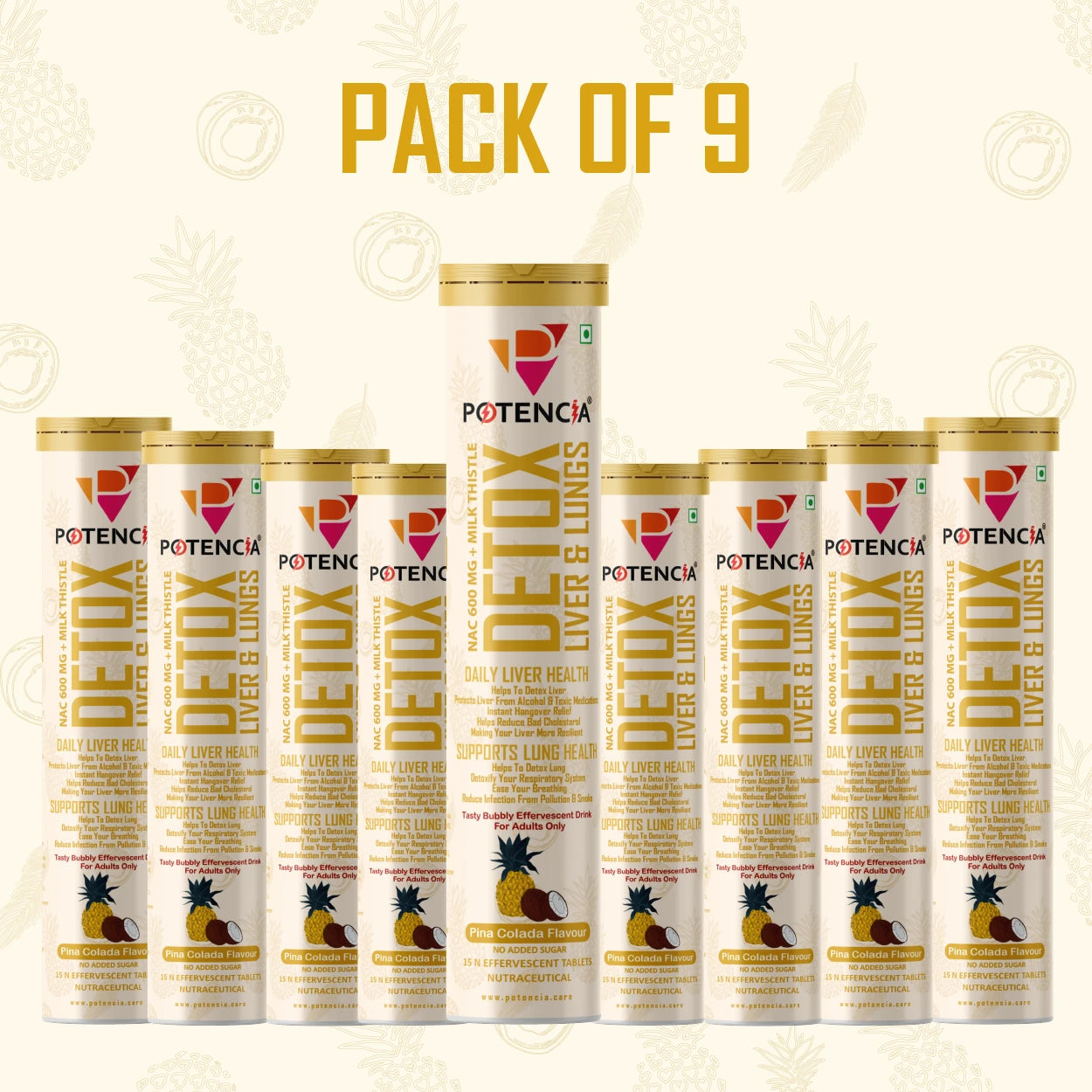 Pack of 9 Detox Liver & Lungs