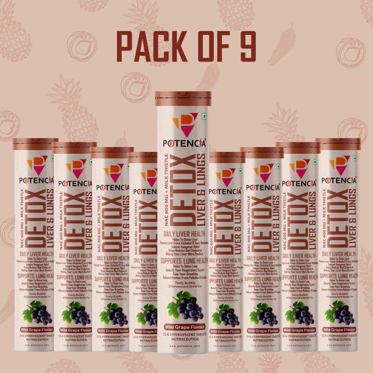 Pack of 9 Detox Liver & Lungs