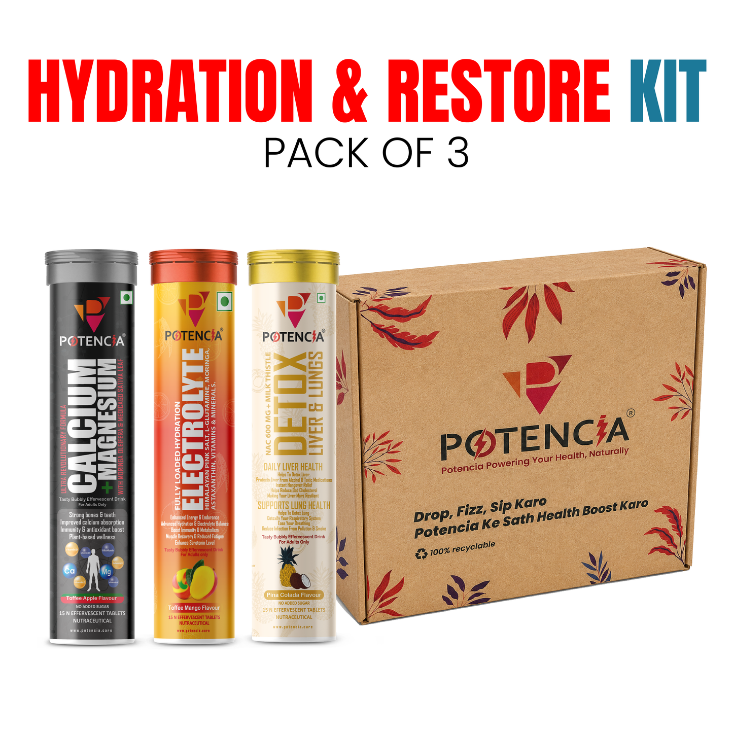 Potencia Hydration Kit – Stay Energized, Stay Hydrated.