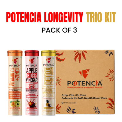 Potencia Longevity Trio Kit  Immunity | Detox | Daily Wellness