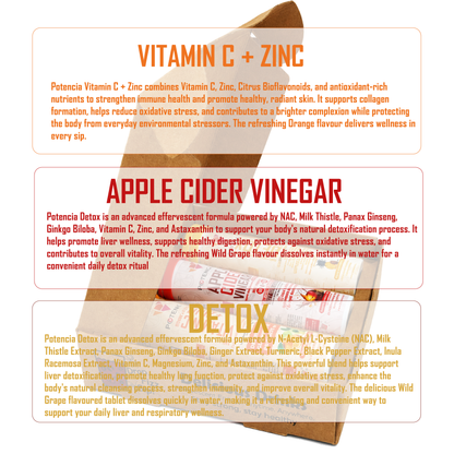 Potencia Longevity Trio Kit  Immunity | Detox | Daily Wellness