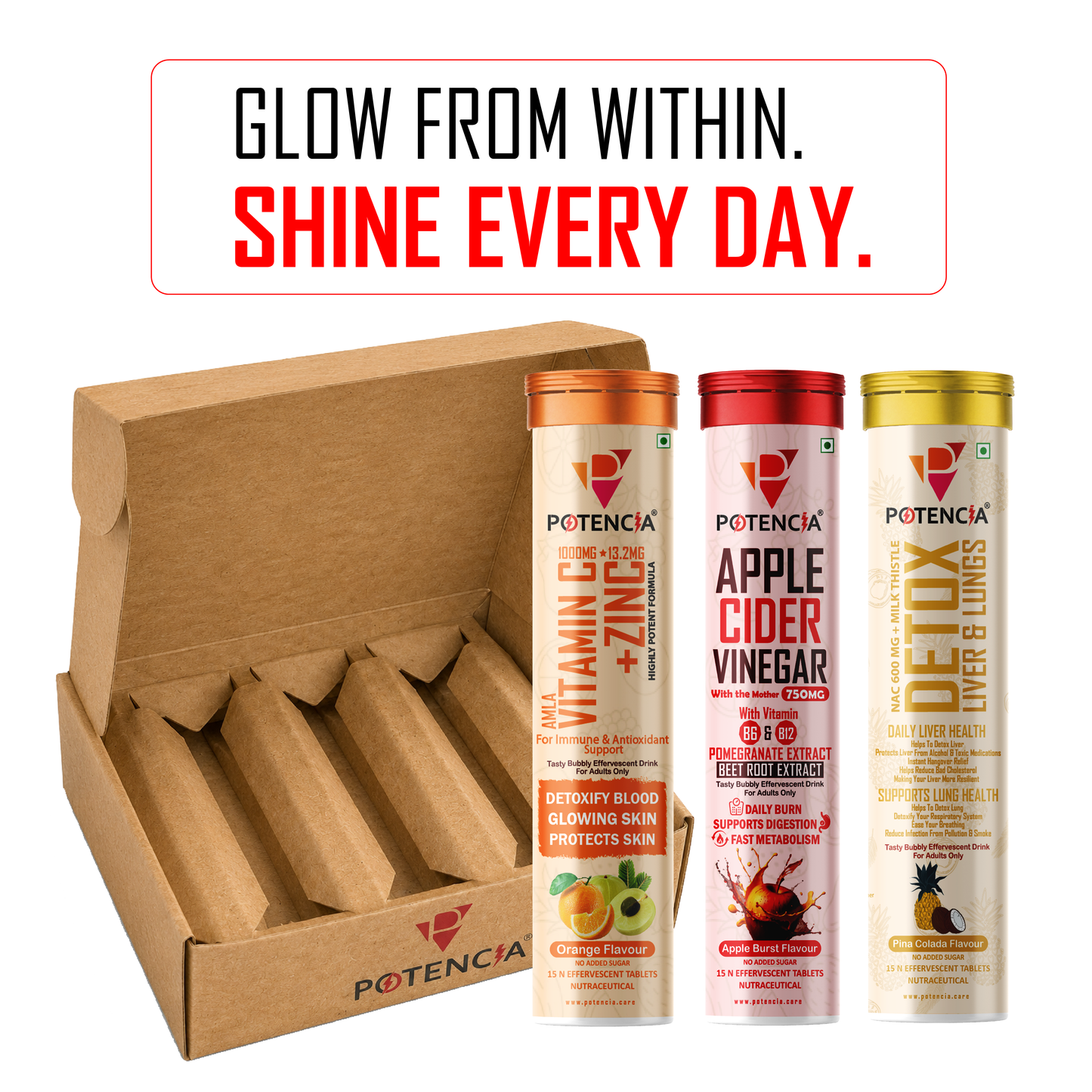 Potencia Longevity Trio Kit  Immunity | Detox | Daily Wellness