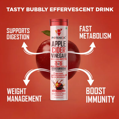 New Apple Cider Vinegar Tablets with Pomegranate & Beetroot Extract | Metabolism, Digestion & Weight Management Support | With Vitamin B6 & B12