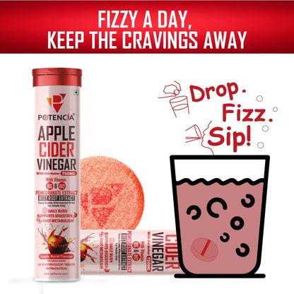 New Apple Cider Vinegar Tablets with Pomegranate & Beetroot Extract | Metabolism, Digestion & Weight Management Support | With Vitamin B6 & B12