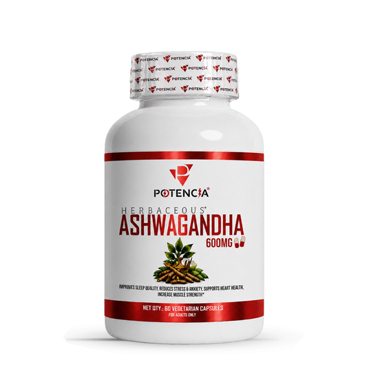 Potencia Herbacous Ashwagandha 600mg – 60 Vegetarian Capsules