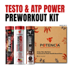 Potencia Testo & ATP Power Pre-Workout Kit | ATP Power + Testosterone Booster + Pre-Boost | Effervescent Tablets | Pack of 3 (45 Tablets)