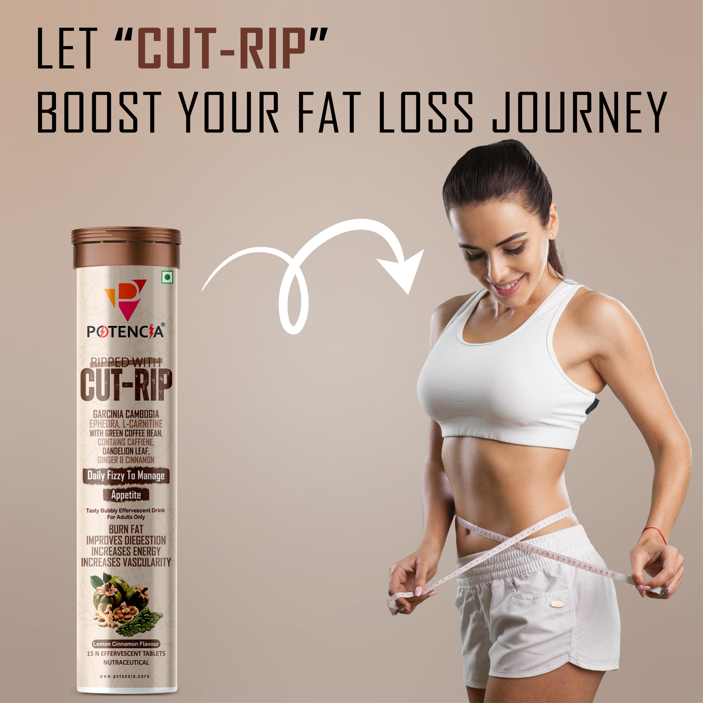 New Cut-Rip Tablets with Garcinia Cambogia, Ephedra , L-Carnitine, Green Coffee, Ginger & Cinnamon Extract | Fat Loss, Appetite Control & Metabolism Support | With Caffeine & Chromium