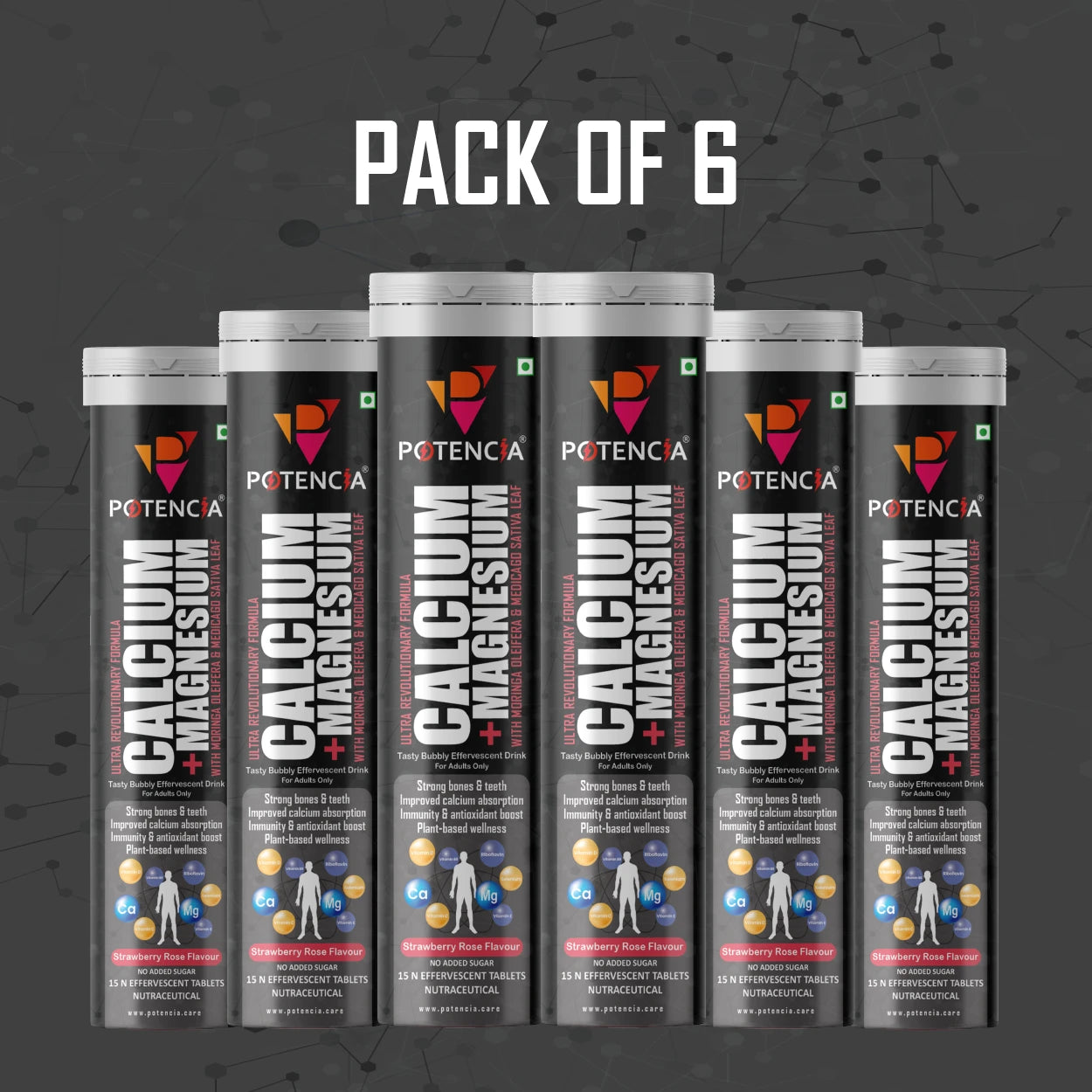 Pack of 6 Calcium +Magnesium