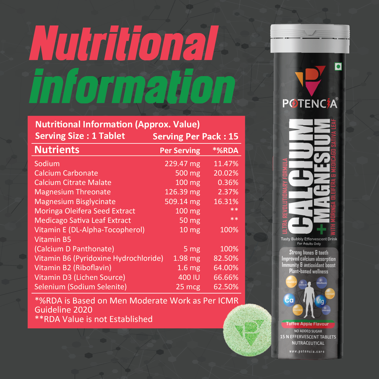 Pack of 6 Calcium +Magnesium