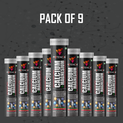 Pack of 9 Calcium + Magnesium