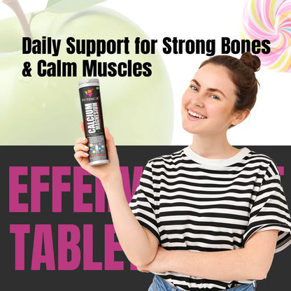 Pack of 3 Potencia Calcium + Magnesium Effervescent Tablets | Dual Magnesium & Dual Calcium | With Moringa, Medicago & Sativa | 45 Tabs/Bottle