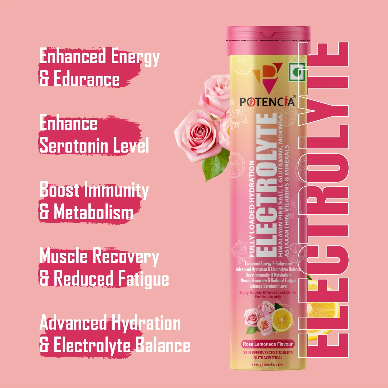 Pack Of 3 Electrolyte Rose Lemonade