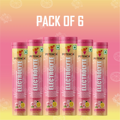 Pack of 6 Electrolyte Rose Lemonade