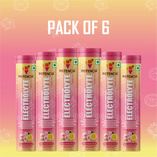 Pack of 6 Electrolyte Rose Lemonade