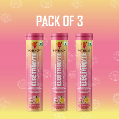 Pack Of 3 Electrolyte Rose Lemonade