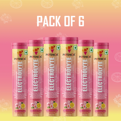 Pack of 6 Electrolyte Rose Lemonade