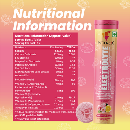 Pack Of 3 Electrolyte Rose Lemonade