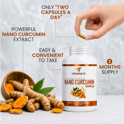 Potencia Herbacous Nano Curcumin 500mg – 60 Vegetarian Capsules