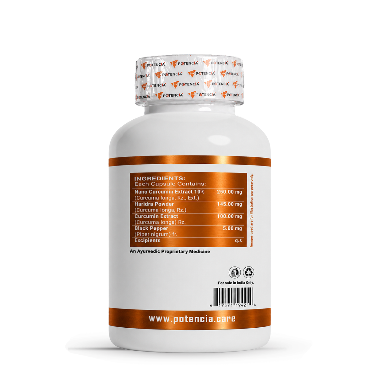 Potencia Herbacous Nano Curcumin 500mg – 60 Vegetarian Capsules
