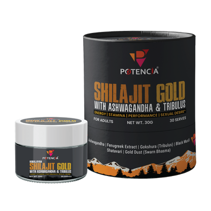 Shilajit Gold with Ashwagandha & Tribulus | Energy | Stamina | Performance | Sexual Desire*