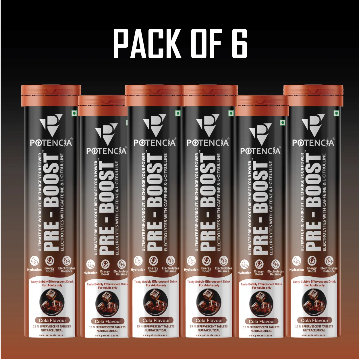 Pack of 6 Pre-Boost  ( Ultimate - PreWorkout ) Cola