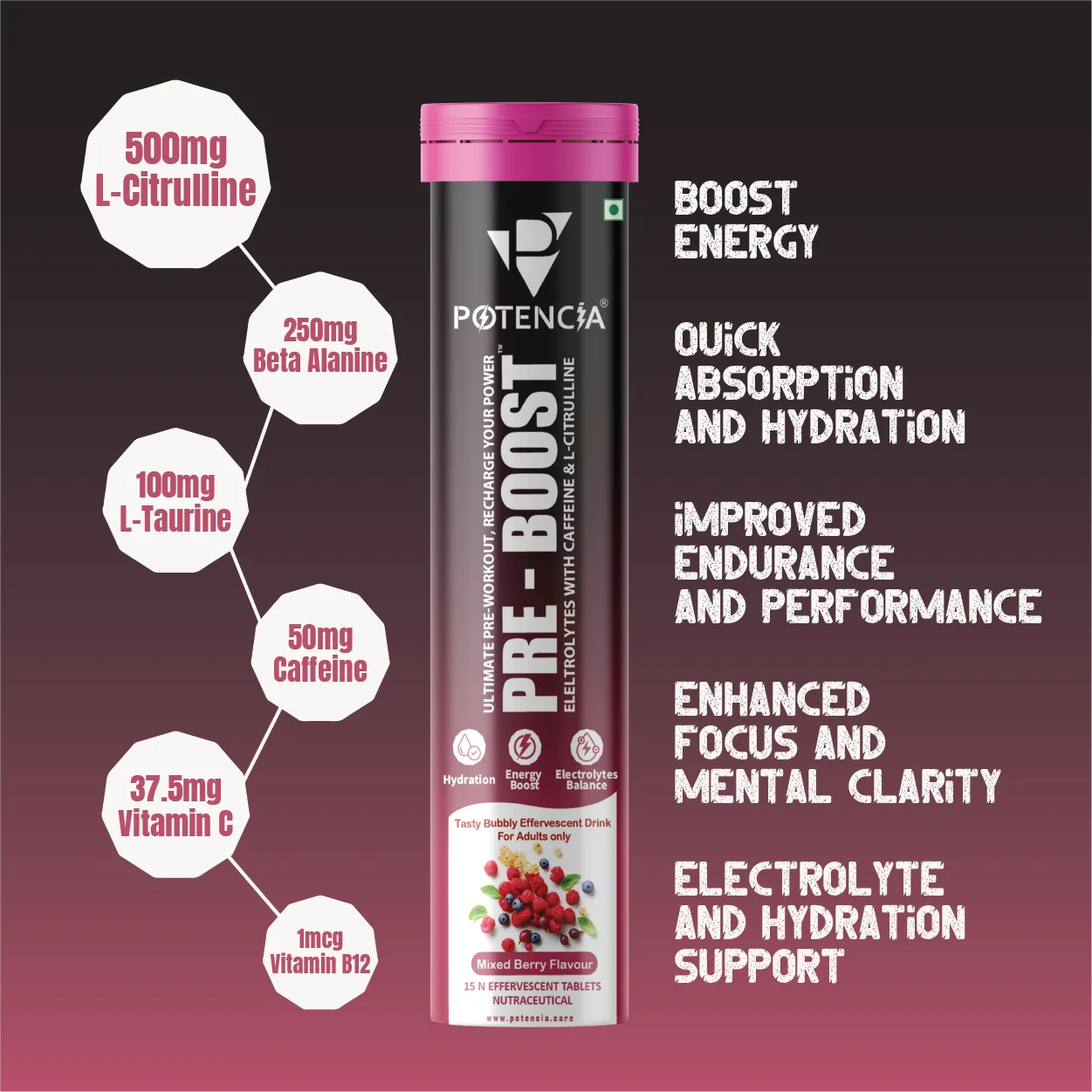 Pack of 3  Pre-Boost ( Ultimate - PreWorkout ) Mixed Berry