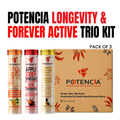 Potencia Longevity & Forever Active Trio Kit  Immunity | Detox | Daily Wellness