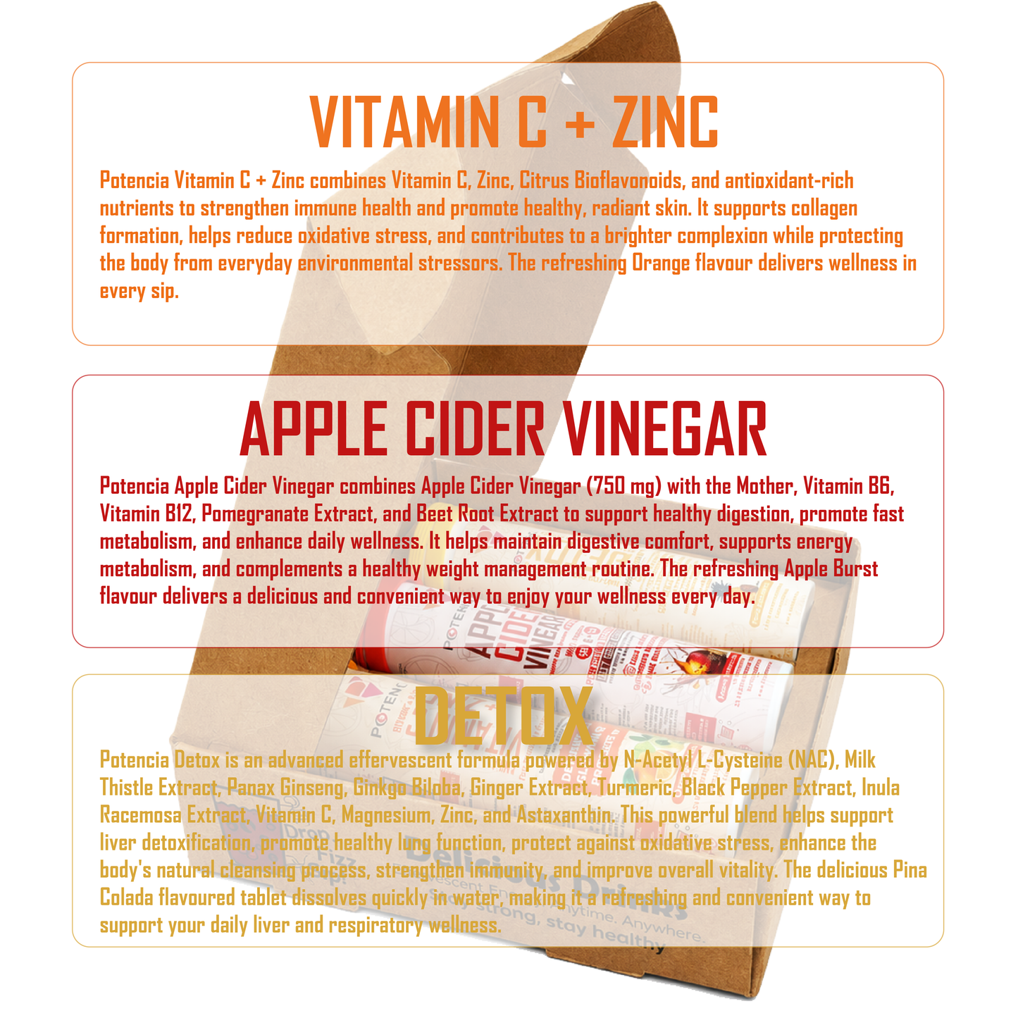 Potencia Longevity & Forever Active Trio Kit  Immunity | Detox | Daily Wellness