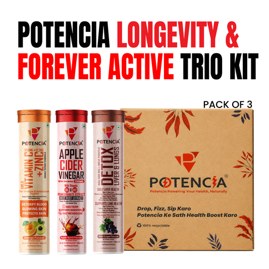 Potencia Longevity & Forever Active Trio Kit  Immunity | Detox | Daily Wellness
