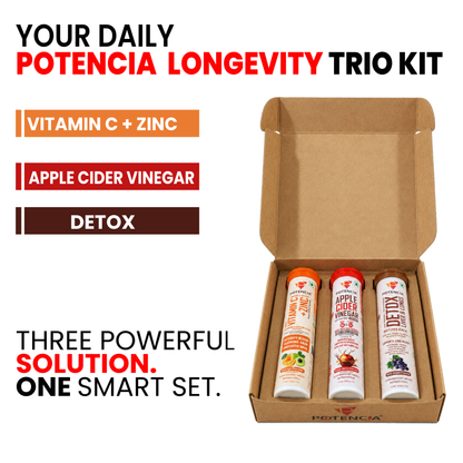 Potencia Longevity & Forever Active Trio Kit  Immunity | Detox | Daily Wellness