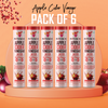 New Pack of 6 Tubes Apple Cider Vinegar Effervescent Tablets with Pomegranate & Beetroot Extract | Metabolism, Digestion & Weight Management Support | With Vitamin B6 & B12