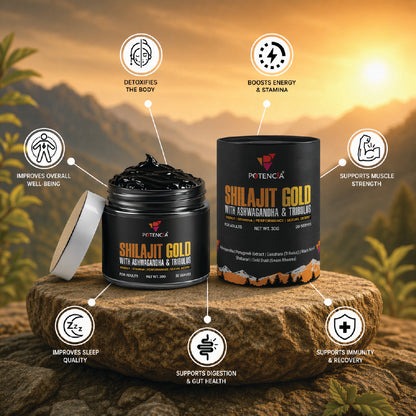 Shilajit Gold with Ashwagandha & Tribulus | Energy | Stamina | Performance | Sexual Desire*