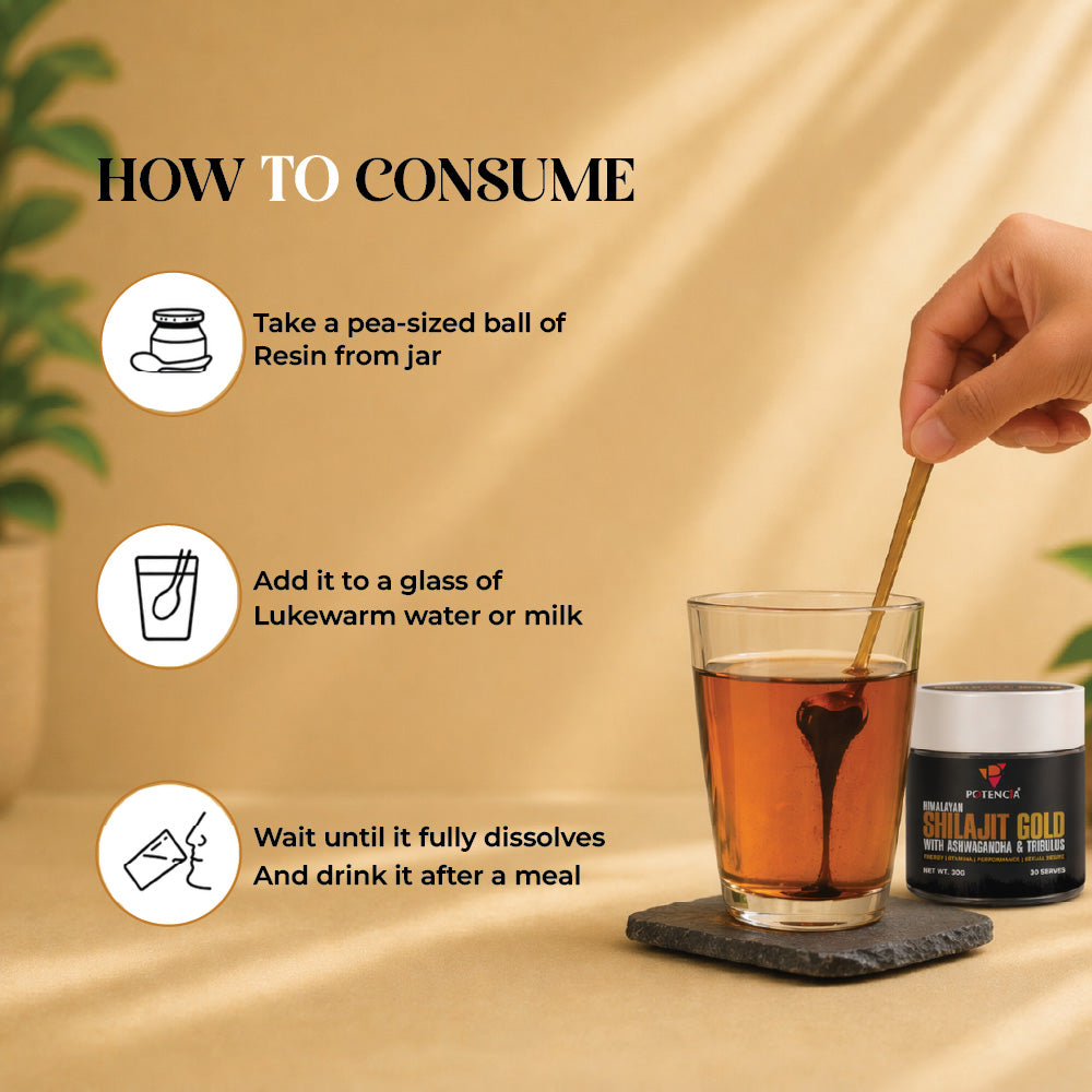 Shilajit Gold with Ashwagandha & Tribulus | Energy | Stamina | Performance | Sexual Desire*