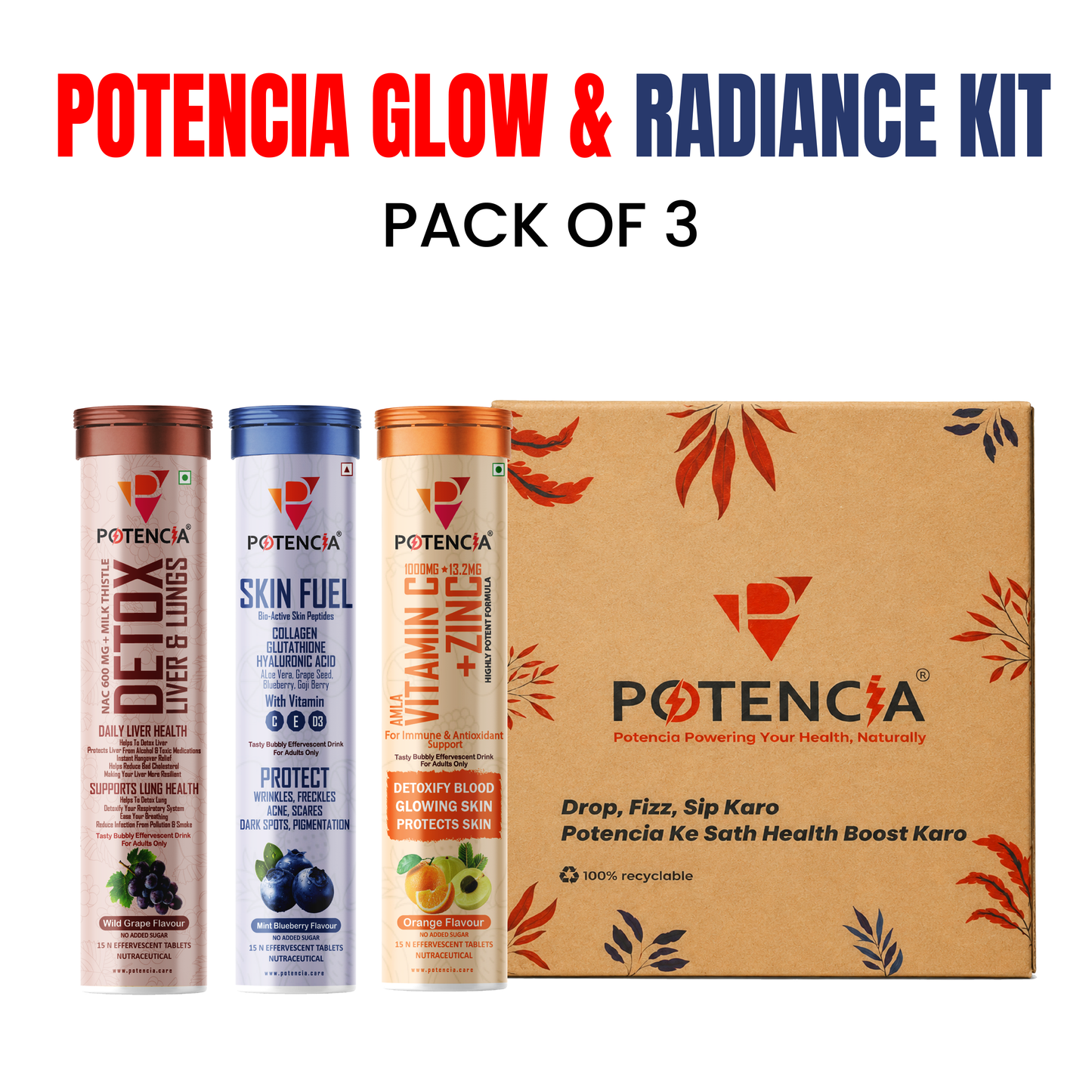 Potencia Glow & Radiant Complete Skin Wellness Kit